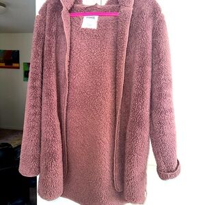 VS Pink Mauve Pink fleece hooded jacket